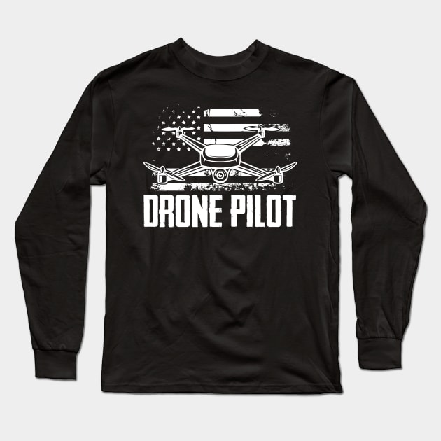 Drone Pilot Long Sleeve T-Shirt by Meetts